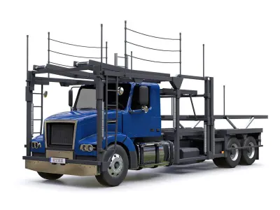 Car Carrier Trailer Low-poly 3D model