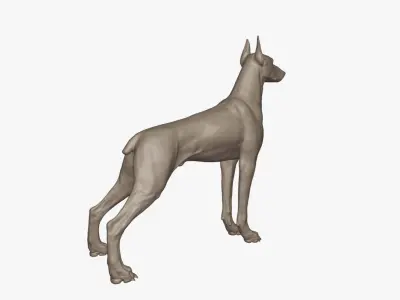 doberman sculpture 3D model