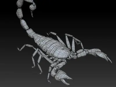 3D SCORPION metal Low-poly 3D model