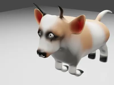  cartoon bull  3d  model Low-poly 3D model