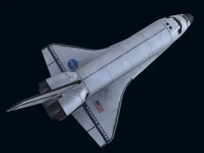 Space Shuttle Low-poly 3D model 3