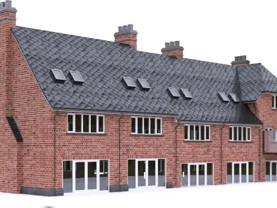 English Brick House 05 Low-poly 3D model