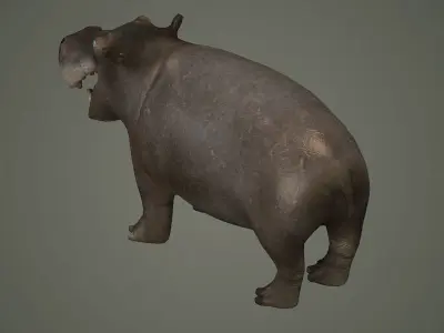 hippopotamus african animal mammal wild hipopotamo 3D model
