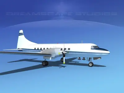 Convair CV-580 Corporate 11 3D model