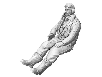 Vintage RAF Airman 3D print model