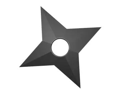 Shuriken low poly star Free 3D model
