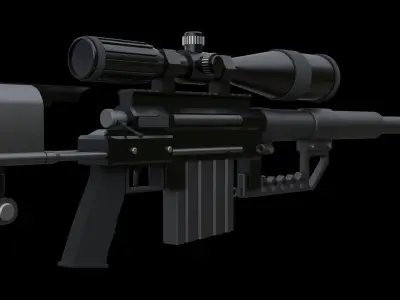 Intervention sniper rifle Free 3D model
