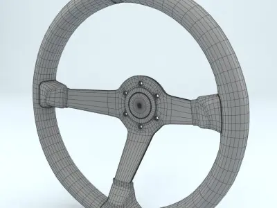 Steering Wheel Sparco R325 Suede Black 3D model