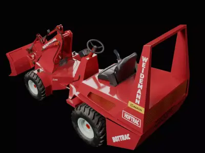 Weidemann 916DM Hoftrac Loader -Weidemann Hoftrac loader Low-poly 3D model