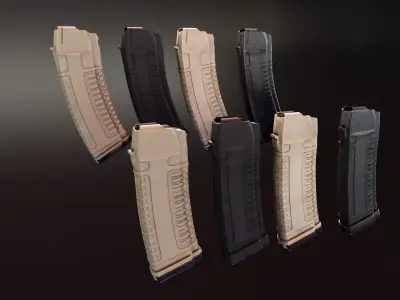 Pufgun AK Magazines Low-poly 3D model