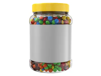 Candy Jar White Label 3D model