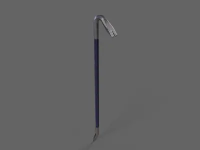 PBR Crowbar V1Blue Low-poly 3D model