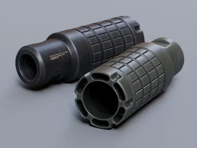 Muzzle Brake Pack Vol 2 Low-poly 3D model