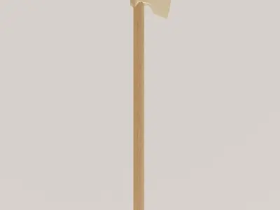 Bearded Viking Axe Free low-poly 3D model