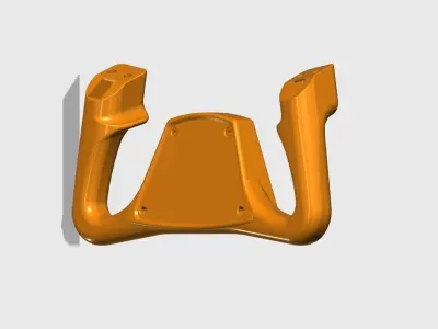 Editable Beechcraft Flight Simulator Yoke v2 3D print model