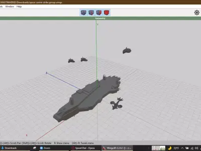 space aircraft carrier Free 3D model