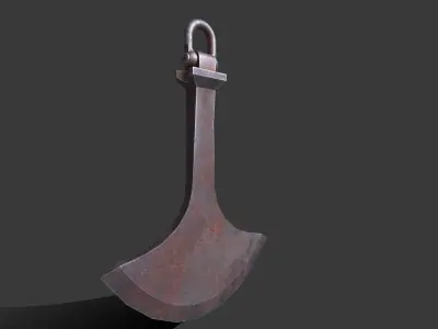 swinging blade trap Low-poly 3D model