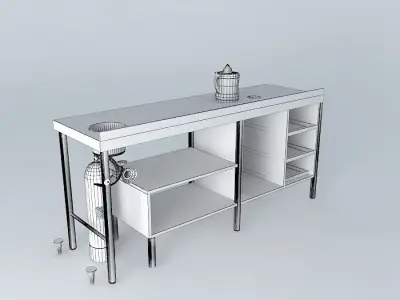 Kit laboratory table Free 3D model