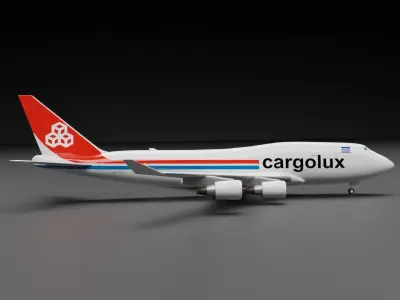 Boeing 747-400F Cargolux 3D model
