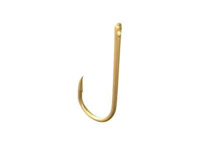 Fishing Hook v1 003 Low-poly 3D model