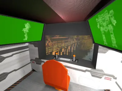 Sci fi Transformer Robot Low-poly 3D model