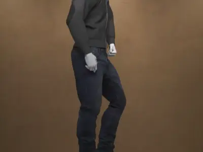 Casual Military Outfit for Genesis 9 3D model