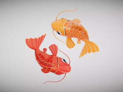 Rigged Cartoon Fish 3D model