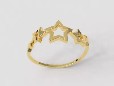 Stars Ring 3D print model