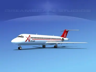 Douglas DC-9-30 ABX Air 3D model