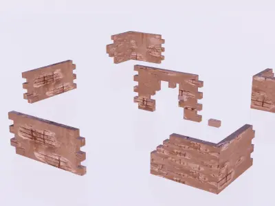 Modular Wall Pack Free low-poly 3D model