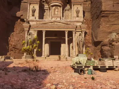 Petra Environment Low-poly 3D model