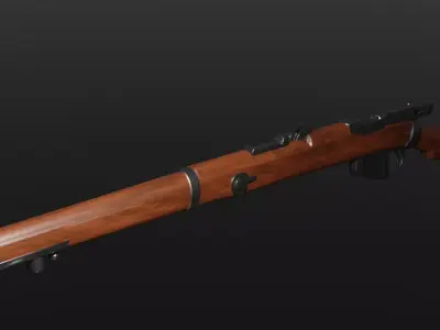 Lee Enfiled Bolt Action Rifle Low-poly 3D model