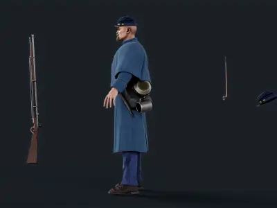 Soldier s1 v2  Low-poly 3D model