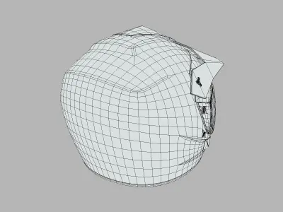 Motocross Helmet Low Poly PBR Realistic Low-poly 3D model