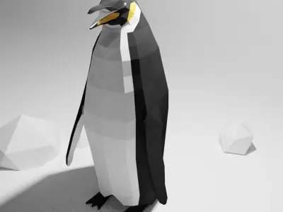 Emperor Penguin Free low-poly 3D model