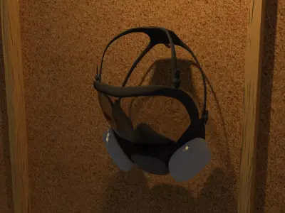 GasMask silver cup Free 3D model