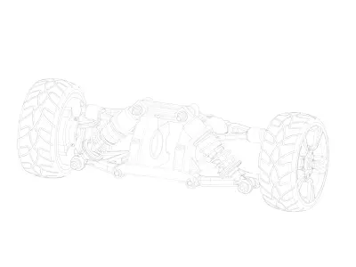 Car Suspension System  Free 3D model