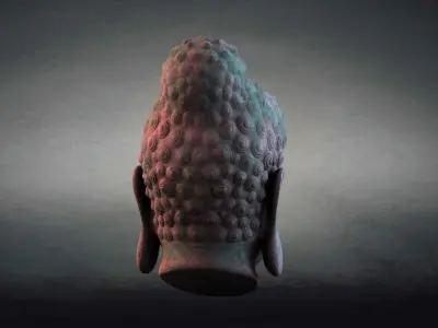 Buddha Statue Head model head 3D model
