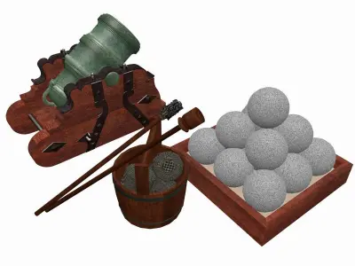 Howitzer 365-06 500lbs Low-poly 3D model