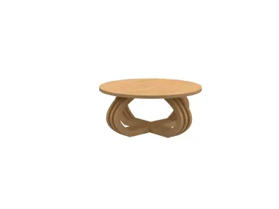 Parametric round mini coffee table Free 3D model