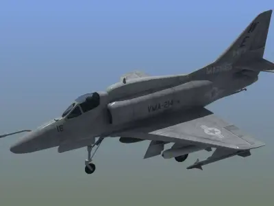 A4 Skyhawk US Marines 3D model
