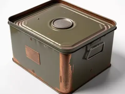 Weathered Military Storage Box 3D model