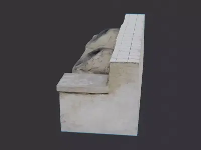 Traditional Stone Kitchen Oven Low-poly 3D model