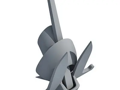 Detailed not textured Anchor 2 3D model