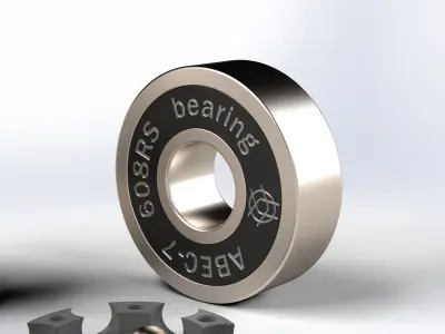 Bearing 608 3D model