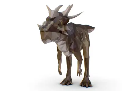 Dinosaur Stygi Lowpoly Art Style Animal Low-poly 3D model