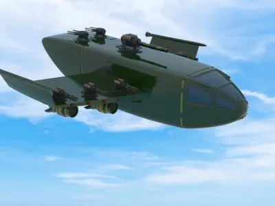 Troop carrier Low-poly 3D model