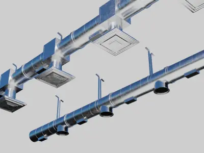 building air ventilation 3D model