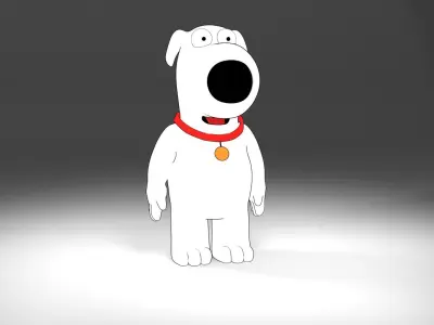 Brian Griffin 3d line-art 3D model