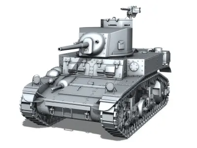M3 US Light Tank Stuart  3D model